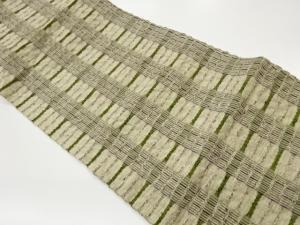 縞に横段模様織出し名古屋帯